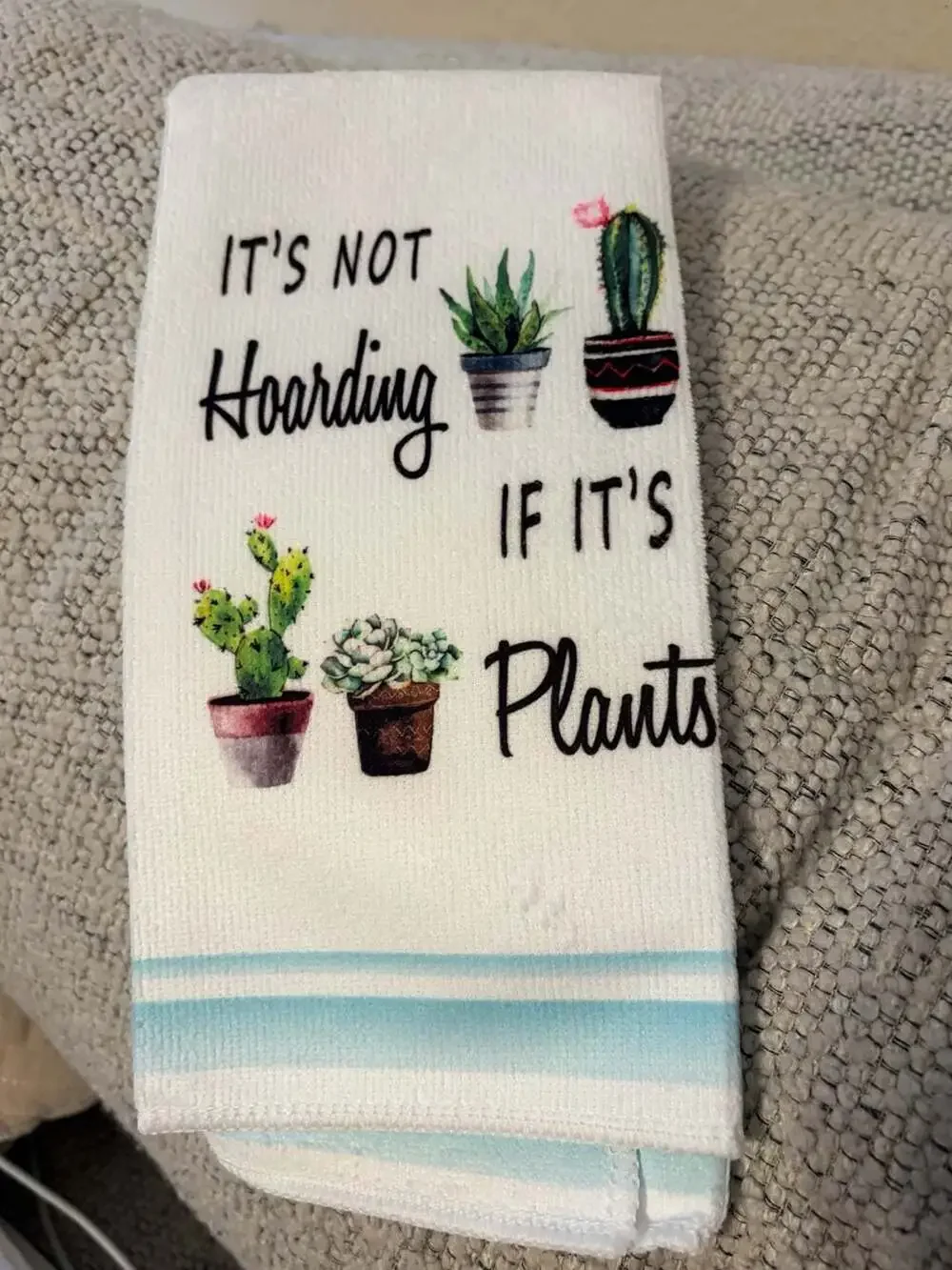 Cactus Kitchen Towel Set of 2 Just One More Funny Plant Microfiber towels